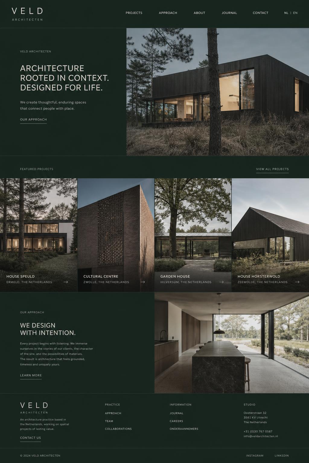 Webdesign concept — Veld — Architecten